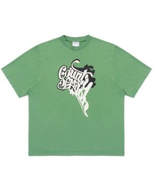 Marcelo Burlon County Melted T-Shirt - Green