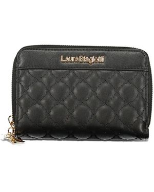 Laura Biagiotti Quilted Logo-Plaque Wallet - Black