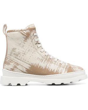 Camper Brutus Lace-Up Boots - Natural