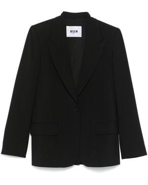 MSGM Single-Breasted Blazer - Black