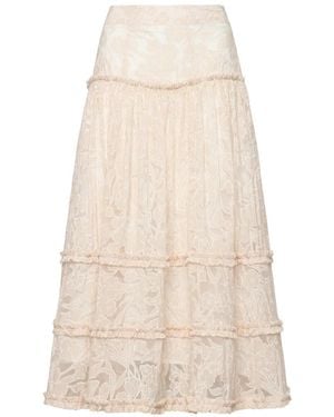 Cinq À Sept Suki Tiered Floral-Lace Skirt - White