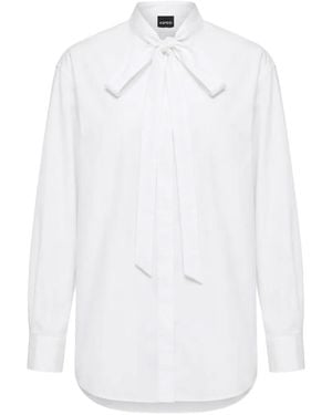 Aspesi Cotton Bow-Detail Shirt - White