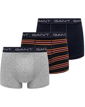 GANT Set De Tres Bóxeres Con Logo En La Cinturilla - Azul