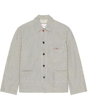 Givenchy Giacca A Righe Couture Seam - Bianco