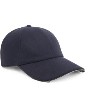 Peserico Monili-Trim Panelled Baseball Cap - Blue