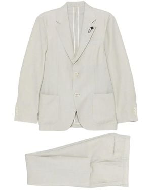 Lardini Notched-Lapel Single-Breasted Suit - White