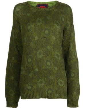 Pierre Louis Mascia Floral-Print Wool Jumper - Green