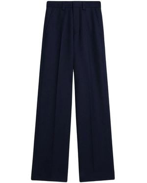 Ami Paris High Waist Wool Trousers - Blue