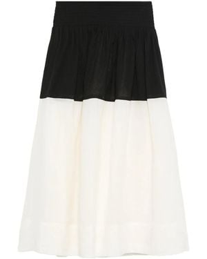 Sea Falda midi de dos tonos - Negro