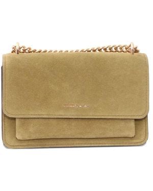 MICHAEL Michael Kors Large Claire Suede Shoulder Bag - Natural