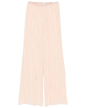 forte_forte Elasticated-Waistband Palazzo Trousers - White