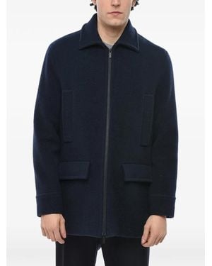 Corneliani Zip-Up Four-Pocket Coat - Blue