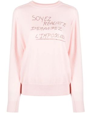 Sonia Rykiel ラインストーン プルオーバー - ピンク
