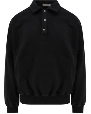 ih nom uh nit Long-Sleeve Polo Shirt - Black
