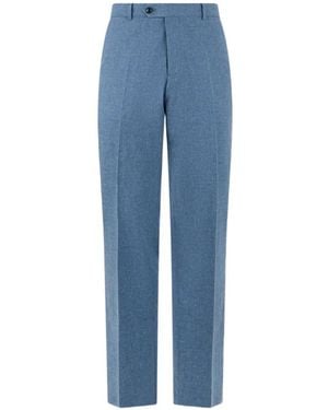 Brooks Brothers Pressed-Crease Tailored Trousers - Blue