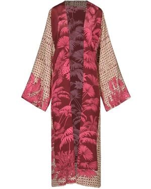 Johanna Ortiz Tropical Romance Palm Print Beachwear - Red