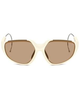 Moncler Logo-Print Sunglasses - Natural