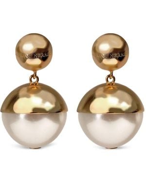 Carolina Herrera Orecchini Pendenti Con Perle - Metallizzato
