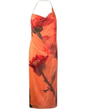Stine Goya Abstract-Pattern Print Sleeveless Dress - Orange