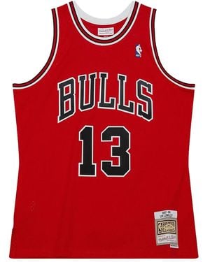 Mitchell & Ness Luc Longley Chicago Bulls 1997-98 Jersey - Red