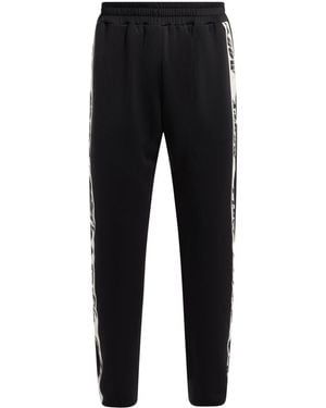 MOUTY Logo-Print Elasticated-Waist Track Trousers - Black