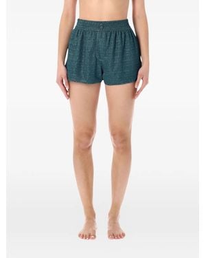 Oséree Lumière Button Shorts - Blue