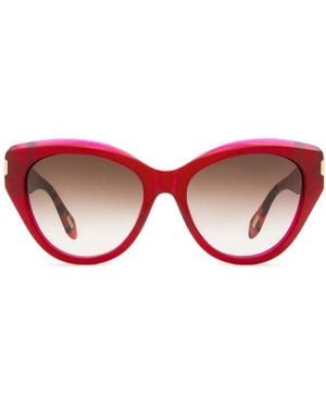 Just Cavalli Logo-Print Sunglasses - Red