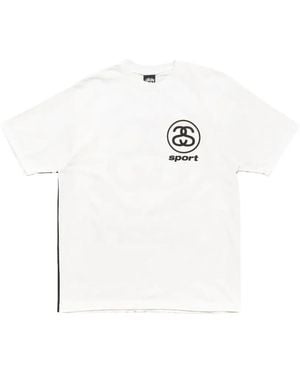 Stussy Link Sport Pigment-Dyed T-Shirt - White