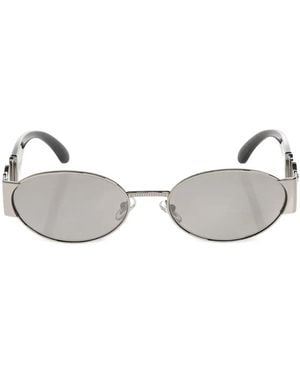 Versace Lunettes De Soleil Medusa Biggie À Monture Ovale - Metallic