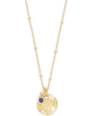 Dower & Hall Hammered Disc And Sapphire Array Necklace - Metallic
