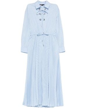 Maje Pleated Maxi Dress - Blue