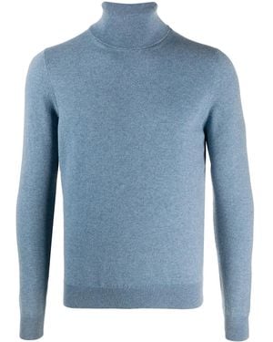 Malo Roll Neck Jumper - Blue