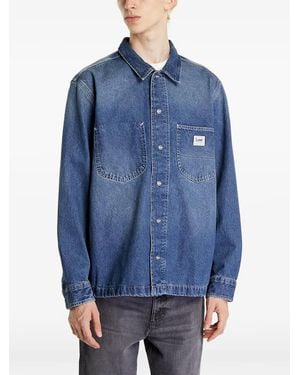 Lee Jeans Faded-Wash Denim Jacket - Blue