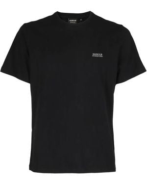 Barbour ロゴプリント Tシャツ - ブラック