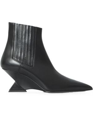 The Attico Cheope Sculptural Ankle Boots - Black