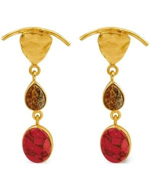 Bohème Boucles D'Oreilles En Forme De Goutte D'Eau - White