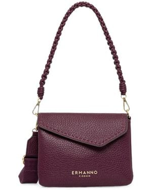 ERMANNO FIRENZE Bolso De Hombro Con Asa Trenzada - Morado