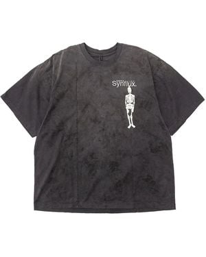 Doublet T-Shirt mit Skelett-Print - Grau
