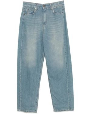 ViCOLO Faded-Effect Straight-Leg Jeans - Blue