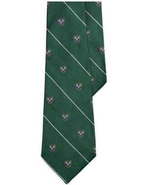 Polo Ralph Lauren Striped Silk Tie - Green