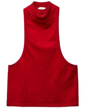 Versace Stretch Katoenen-Jersey Tanktop Met Geborduurd Logo - Rood