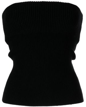 Alexander Wang ストラップレス リブニットトップ - ブラック