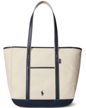 Polo Ralph Lauren Canvas Shopping Bag - White
