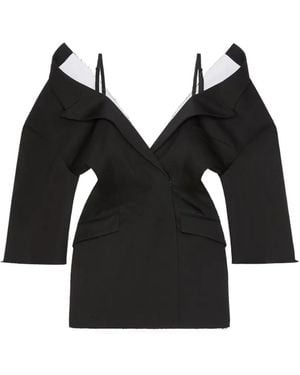 Givenchy Slashed Wollen Mini-Jurk - Zwart