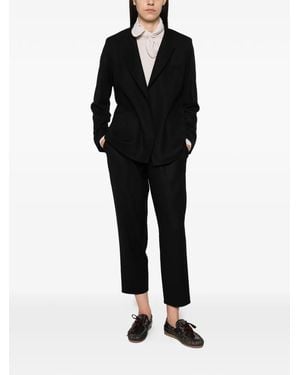 Dusan Elasticated-Waist Trousers - Black