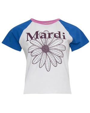 MARDI MERCREDI Raglan Flower-Print T-Shirt - Blue