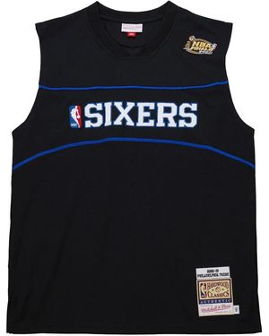 Mitchell & Ness 2000-2001 Philadelphia 76ers オーセンティック Shooting ジャージ - ブラック