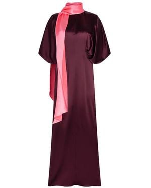 ROKSANDA Sami Scarf-Detail Maxi Dress - Red
