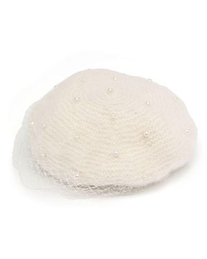 Jennifer Behr Pearl Voilette Beret - Natural