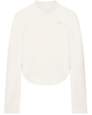 Courreges Asymmetrische Circle Jacke - Weiß